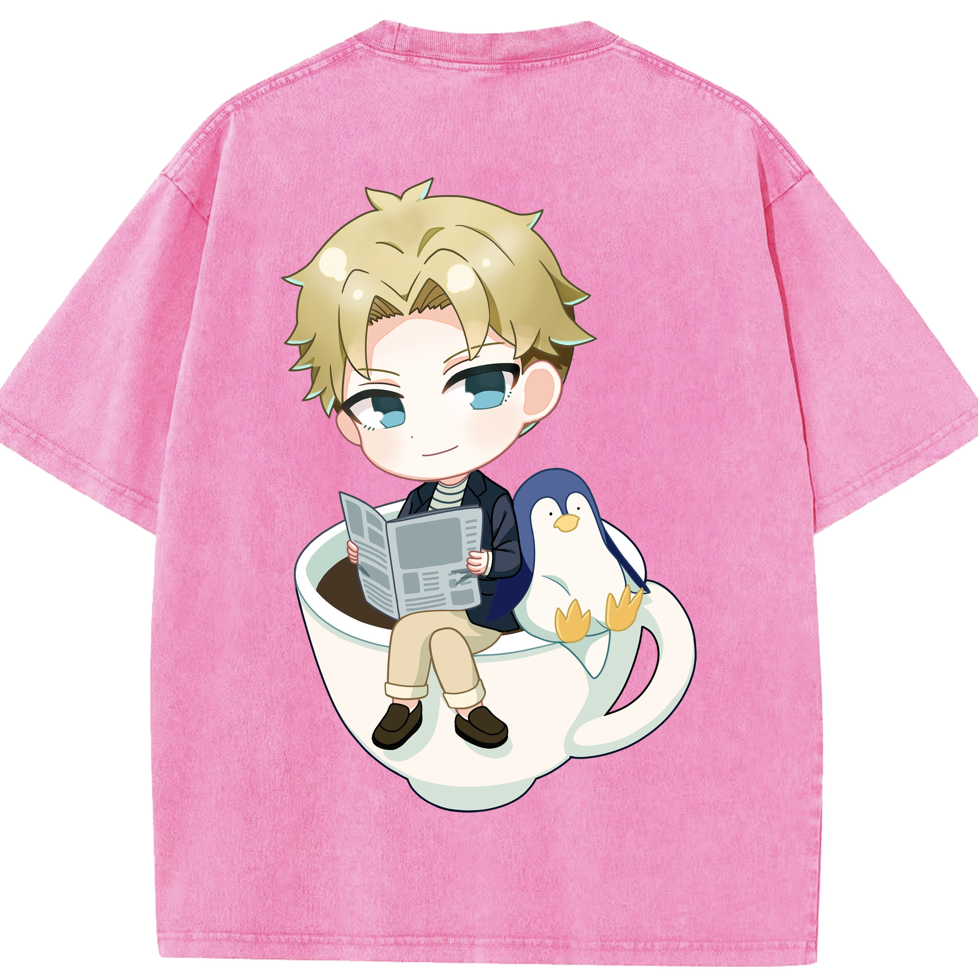 （画像用） SPY×FAMILY间谍家家酒 綿100% ヴィンテージ風 半袖Tシャツ（背面プリント）
